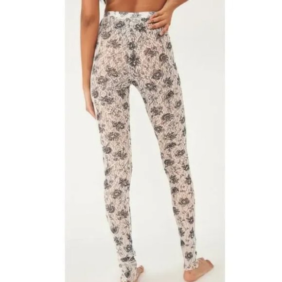 Free People Floral Lace Leggings NWT XS - Picture 4 of 6